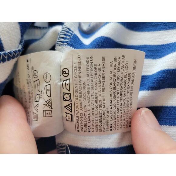 Old Navy medium blue & white stripe mini dress. Nautical sailor - Picture 5 of 5